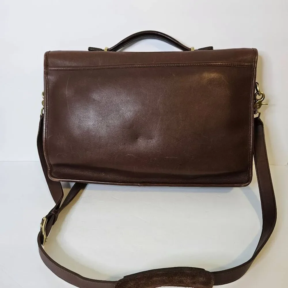 Vintage Coach Lexington brown leather satchel. #A925265